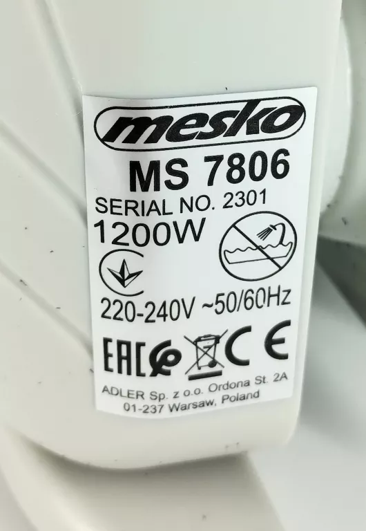 GRZEJNIK OLEJOWY MESKO MS7806