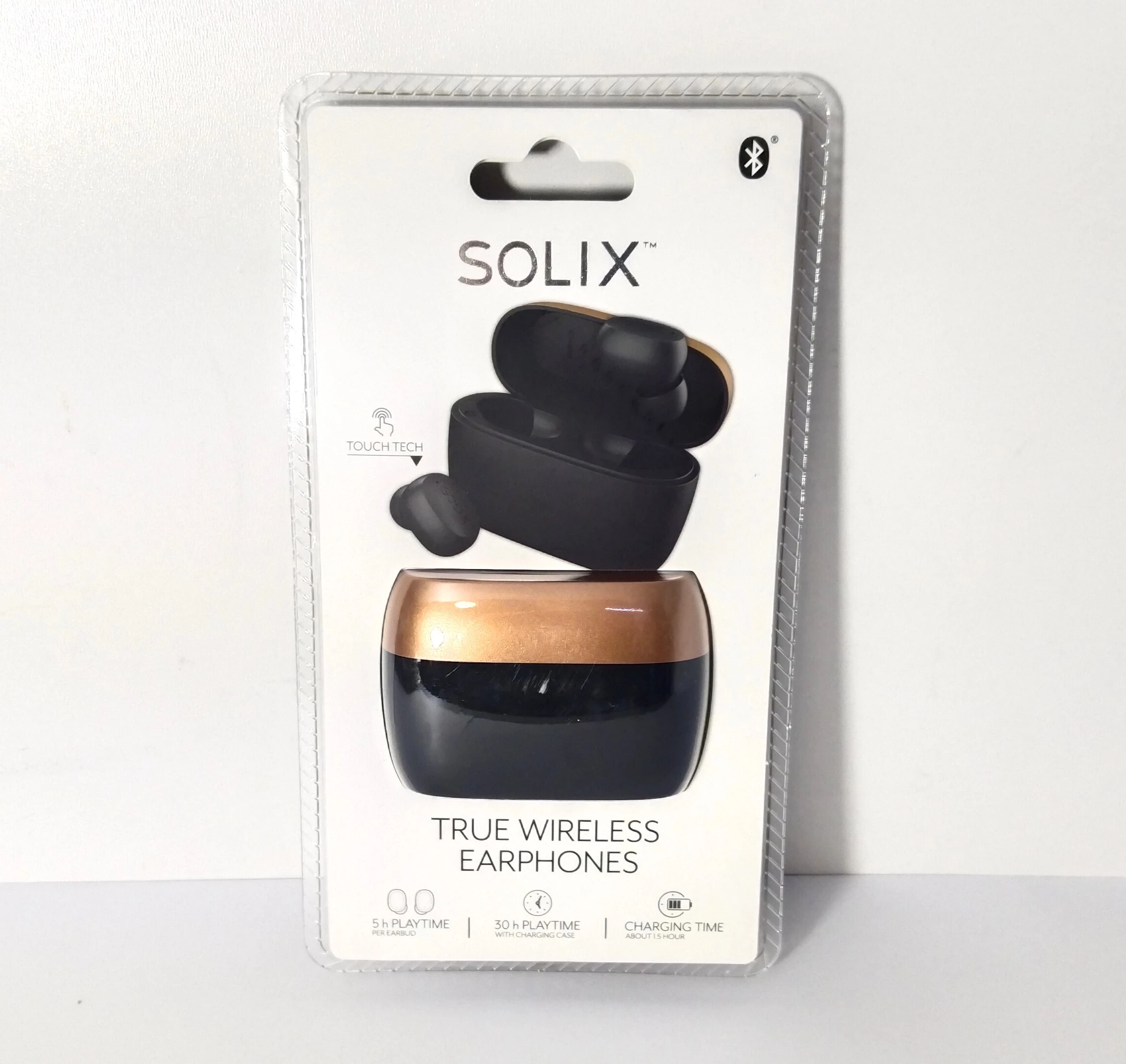 SŁUCHAWKI BLUETOOTH SOLIX TRUE WIRELESS CZARNOMIEDZIANE Słuchawki