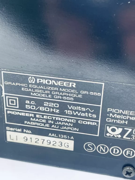 KOREKTOR GRAFICZNY DŹWIĘKU PIONEER GR-555