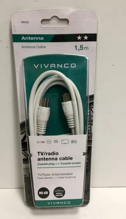 KABEL ANTENA VIVIANCO 1,5M IGŁA!
