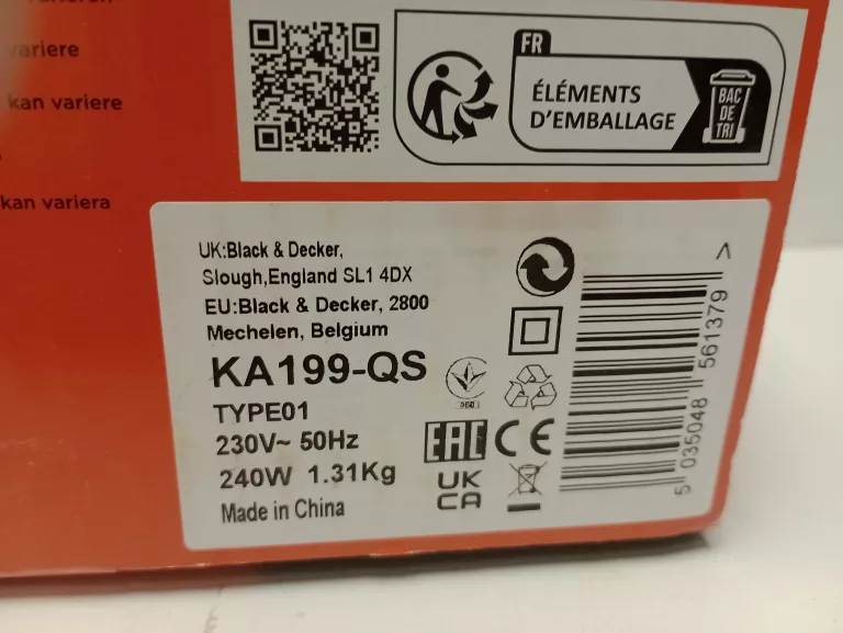 S20 BLACK DECKER KA199 SZLIFIERKA MIMOŚRODOWA 240W