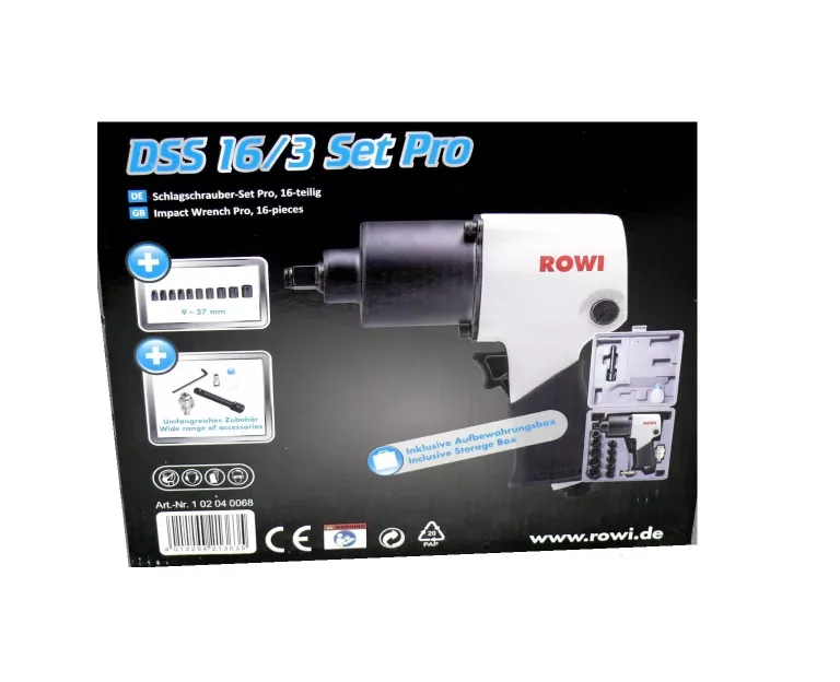 PNEUMATYCZNY KLUCZ UDAROWY ROWI DSS 16/3 SET PRO