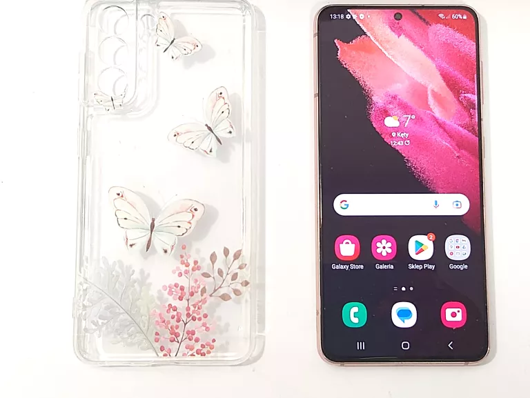 TELEFON SAMSUNG S21 5G 8/128GB + ETUI RÓŻOWY