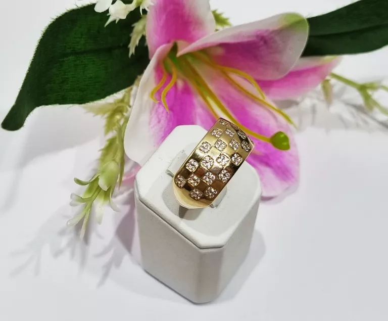 ZŁOTY PIERŚCIONEK Z CYRKONIAMII 6,48G 585