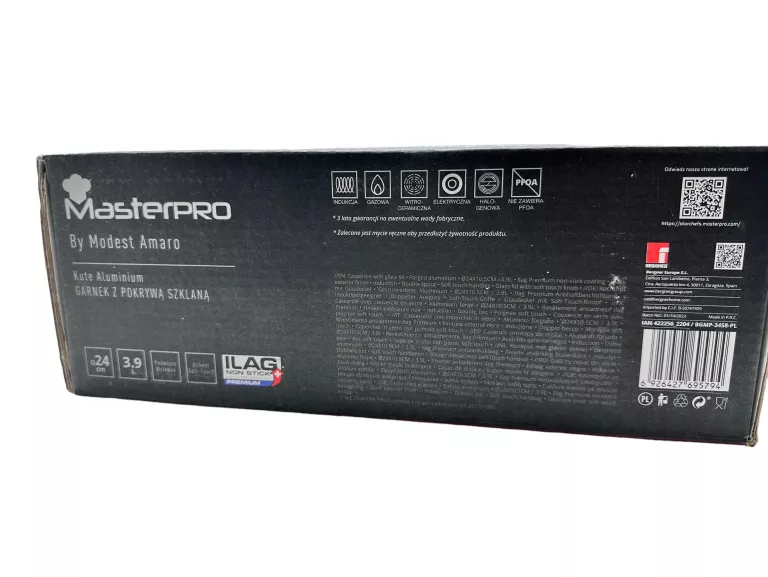 MASTERPRO GARNEK Z KUTEGO ALUMINIUM O 24 CM/PUD