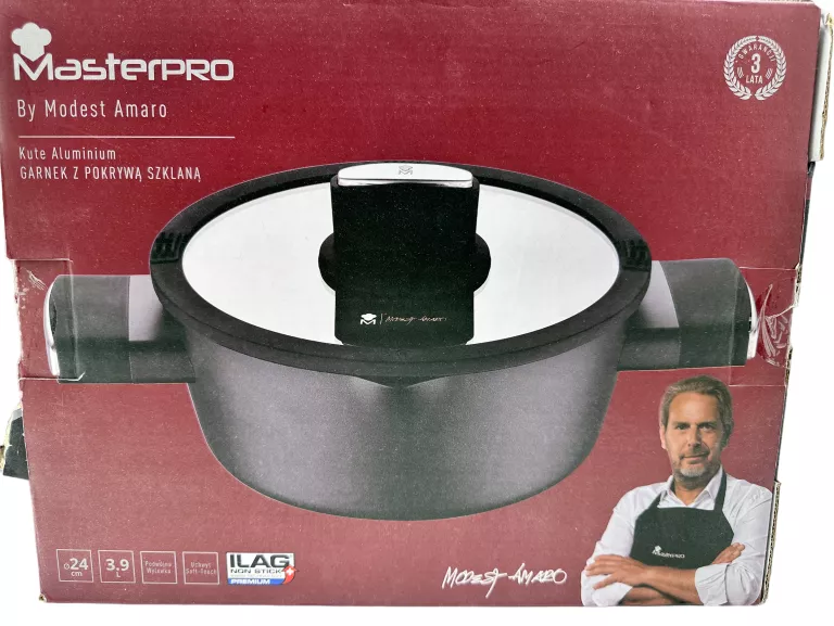 MASTERPRO GARNEK Z KUTEGO ALUMINIUM O 24 CM/PUD