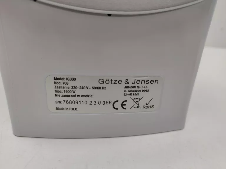 ŻELAZKO GOTZE&JENSEN IG300 1600W