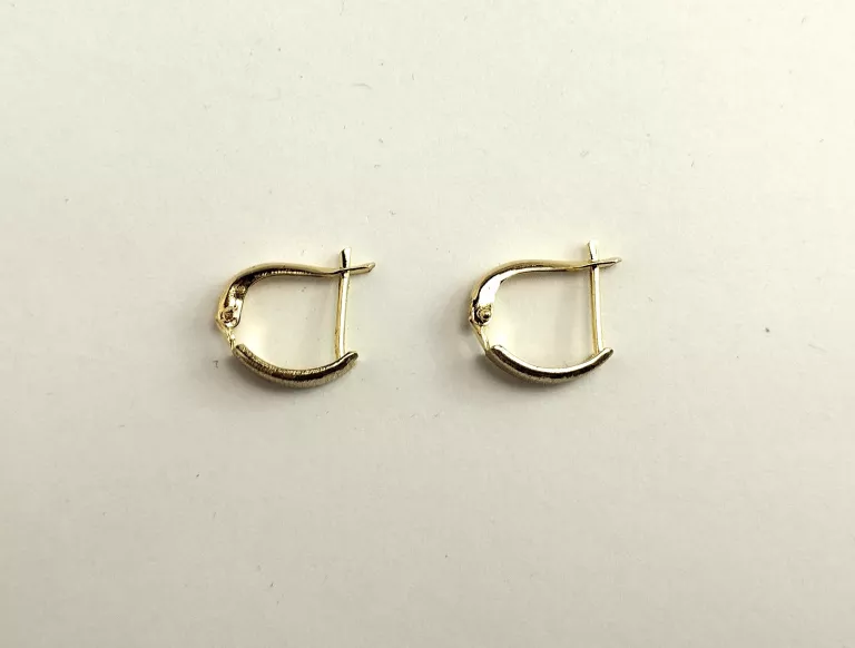 ZŁOTE KOLCZYKI PROSTOKATY 1,37 G 585