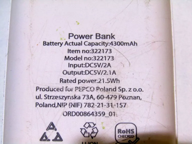 powerbank-pepco-322173-4300mah-kod-producenta-322173