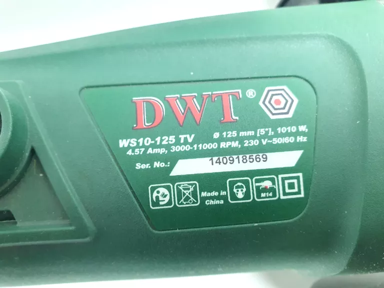 SZLIFIERKA KĄTOWA DWT WS10-125 TV