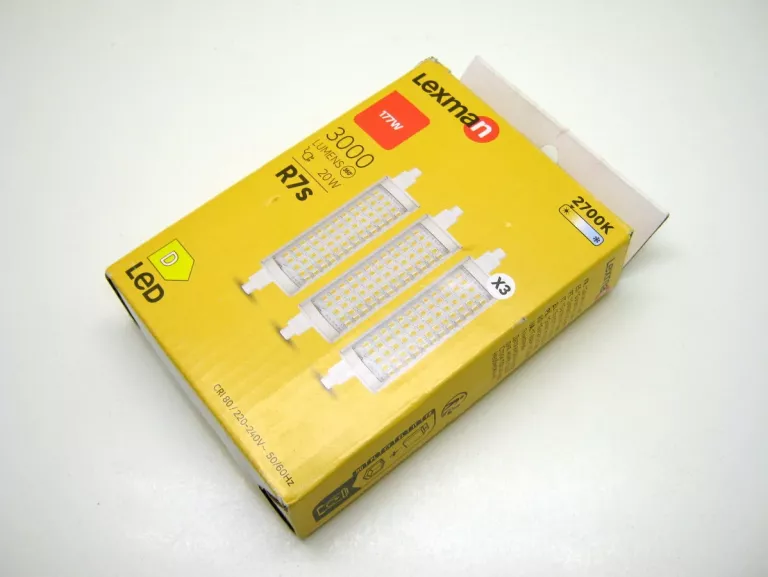 ŻARÓWKA LED R7S 3 SZT. 20 W 3000 LM CIEPŁA BIEL LEXMAN