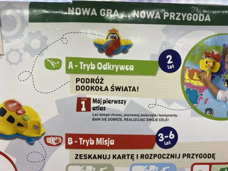 CHICCO DUŻA MATA POZNAJ ŚWIAT KODOWANIE 5 TRYBÓW GRY 110 X 80 CM