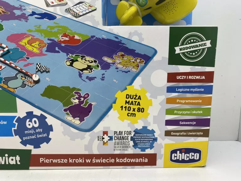 CHICCO DUŻA MATA POZNAJ ŚWIAT KODOWANIE 5 TRYBÓW GRY 110 X 80 CM