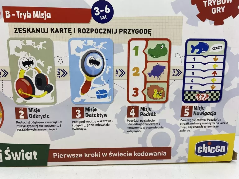 CHICCO DUŻA MATA POZNAJ ŚWIAT KODOWANIE 5 TRYBÓW GRY 110 X 80 CM