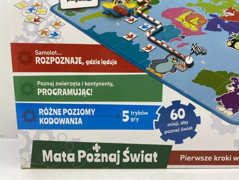 CHICCO DUŻA MATA POZNAJ ŚWIAT KODOWANIE 5 TRYBÓW GRY 110 X 80 CM