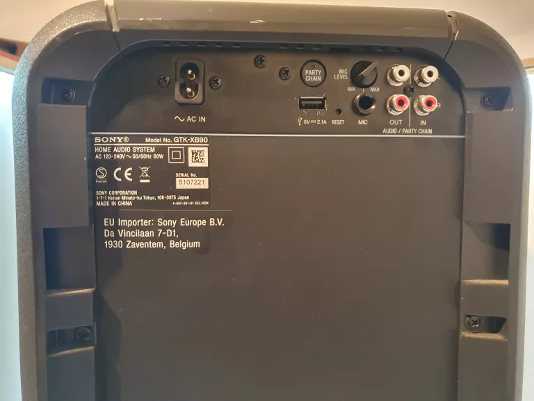 GŁOŚNIK PRZENOŚNY DUŻY - SONY GTK XB90 / 180W / IDEAŁ
