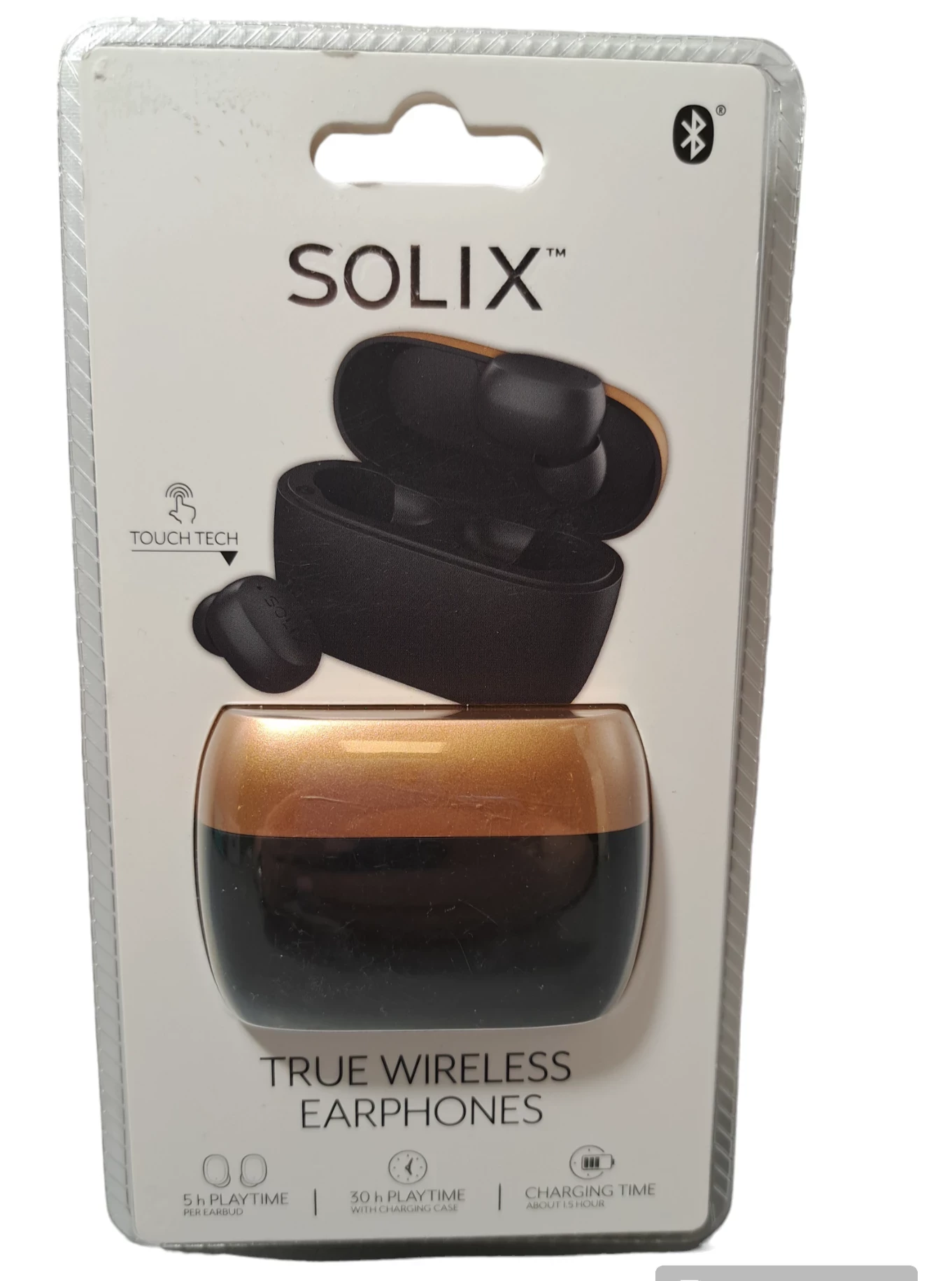 SŁUCHAWKI BLUETOOTH SOLIX TRUE WIRELESS CZARNOMIEDZIANE