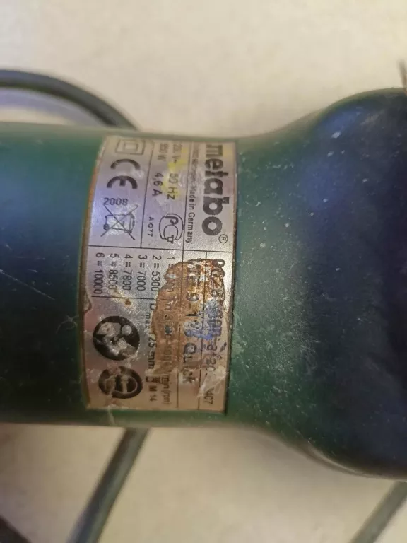 SZLIFIERKA KĄTOWA METABO WE 9-125 QUICK
