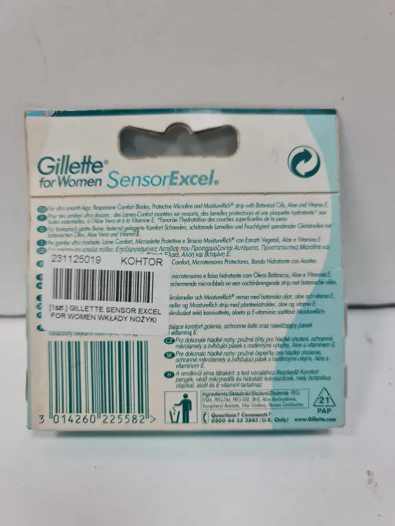 5X GILLETTE SENSOR EXCEL FOR WOMEN WKŁADY NOŻYKI