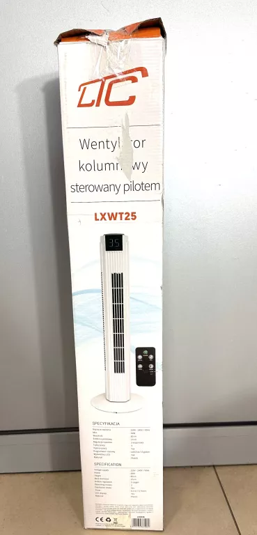 DUŻY WIATRAK KOLUMNOWY WENTYLATOR STOJĄCY LXWT25