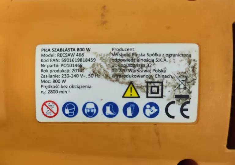 PIŁA SZABLASTA 800W RECSAW 468