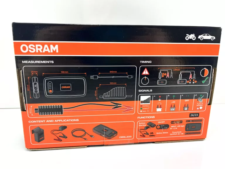 URZĄDZENIE ROZRUCHOWE OSRAM OBSL200 6000MAH | Urządzenia rozruchowe ...