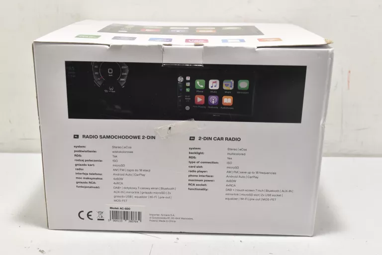 RADIO SAMOCHODOWE VORDON AC-920 BT SD USB DAB+ 2-DIN