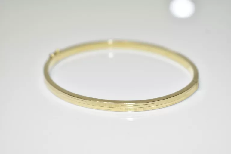 CUDNA ZŁOTA BRANSOLETKA SZTYWNA [333] 6,32G 6,5 CM / 5,5 CM