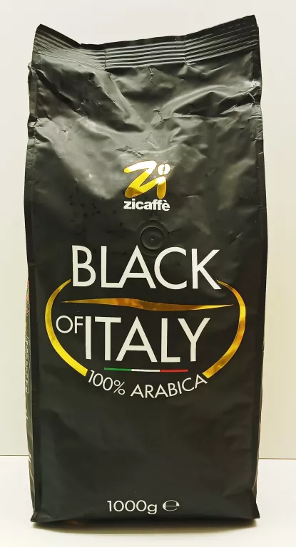 KAWA ZIARNISTA ARABICA ZICAFFE KAWA ZICAFFE BLACK OF ITALY 1000 G