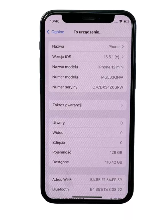 TELEFON IPHONE 12 MINI 128GB BATERIA 86%