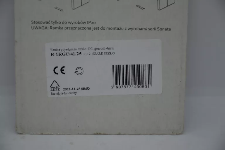 OSPEL SONATA R-1RGC/41/25 RAMKA POJEDYNCZA SZARE SZKŁO