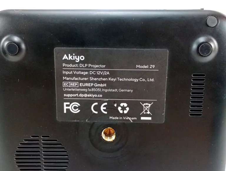 PROJEKTOR RZUTNIK BEZPRZEWODOWY DLP AKIYO Z9 CZARNY