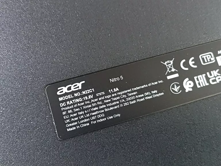 LAPTOP ACER NITRO 5 *I5-12/16GB/1TB/RTX3060*