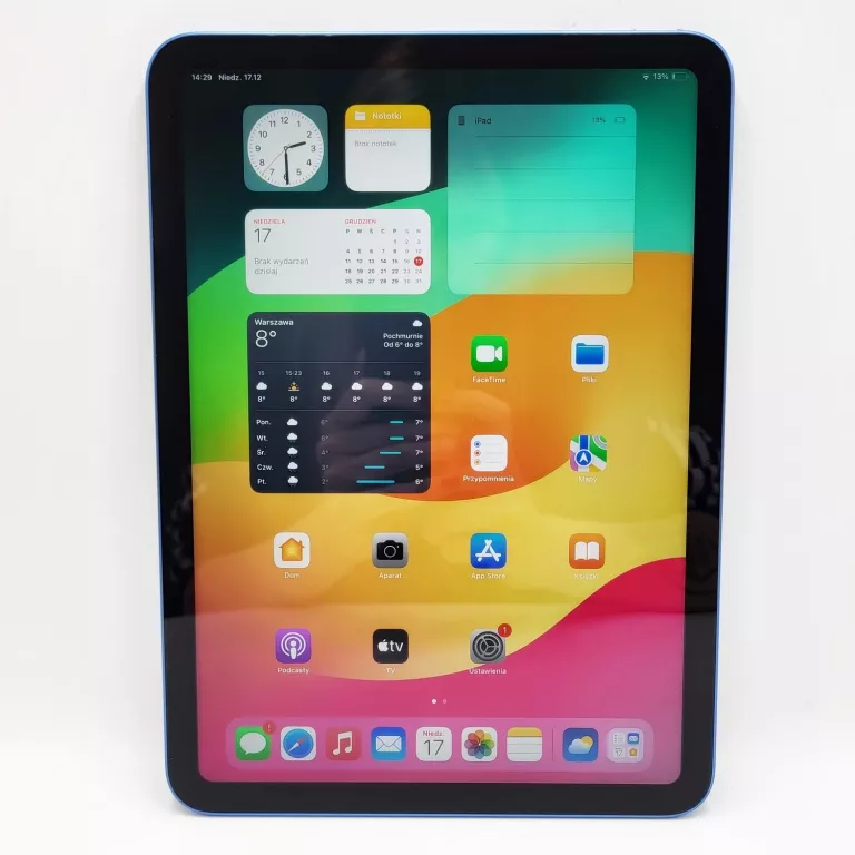 APPLE IPAD 10-GENERACJI 10,9" 64GB WI-FI NIEBIESKI GWARANCJA