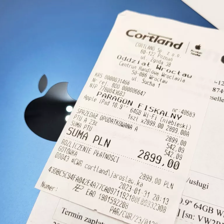 APPLE IPAD 10-GENERACJI 10,9" 64GB WI-FI NIEBIESKI GWARANCJA
