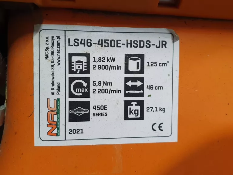 KOSIARKA SPALINOWA Z NAPĘDEM NAC LS46-450E-HSDS-JR 2021