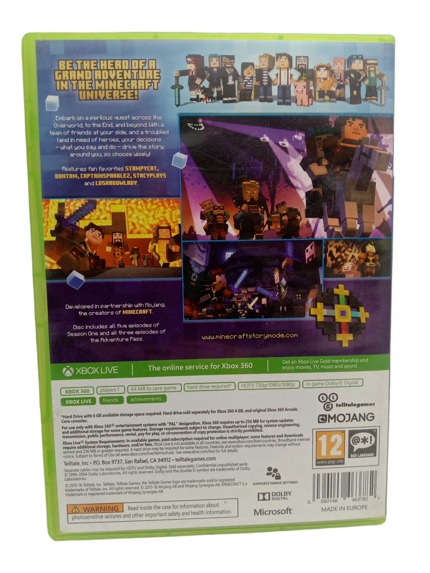 minecraft-story-mode-xbox-360-stan-uzywany