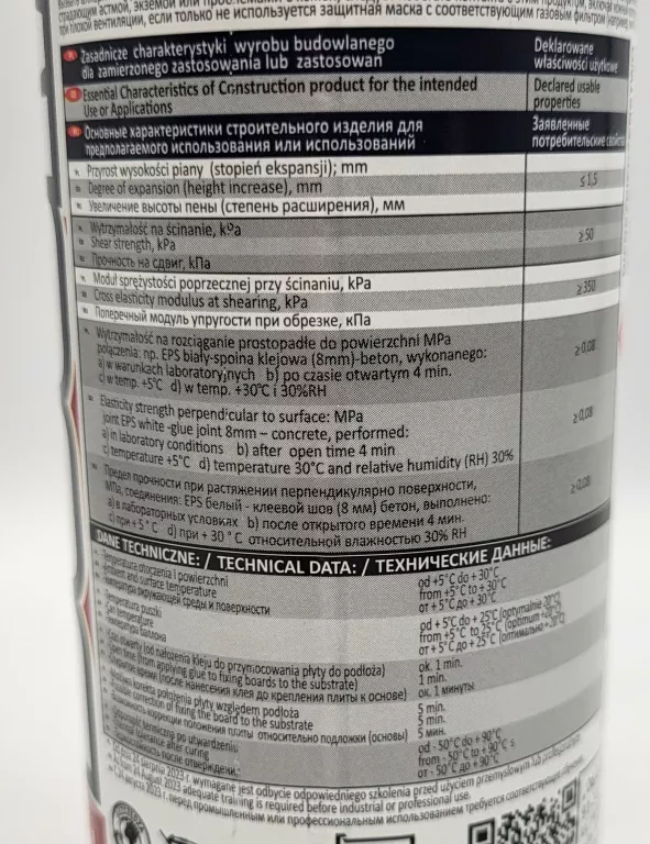 KLEJ PIANA DO STYROPIANU BOSMAN 750 ML