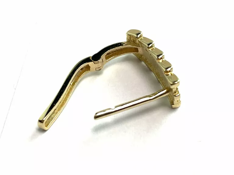 ZŁOTE KOLCZYKI PROSTOKATY 3,47G 585