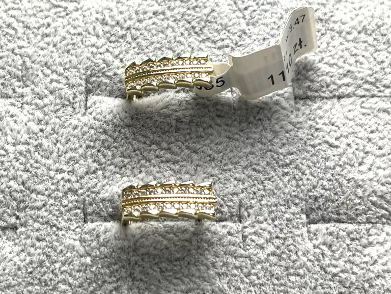 ZŁOTE KOLCZYKI PROSTOKATY 3,47G 585