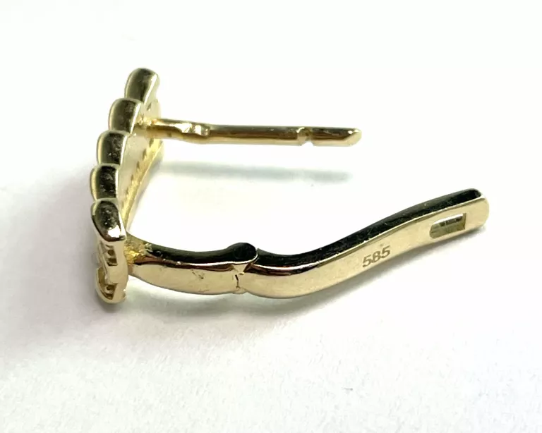 ZŁOTE KOLCZYKI PROSTOKATY 3,47G 585