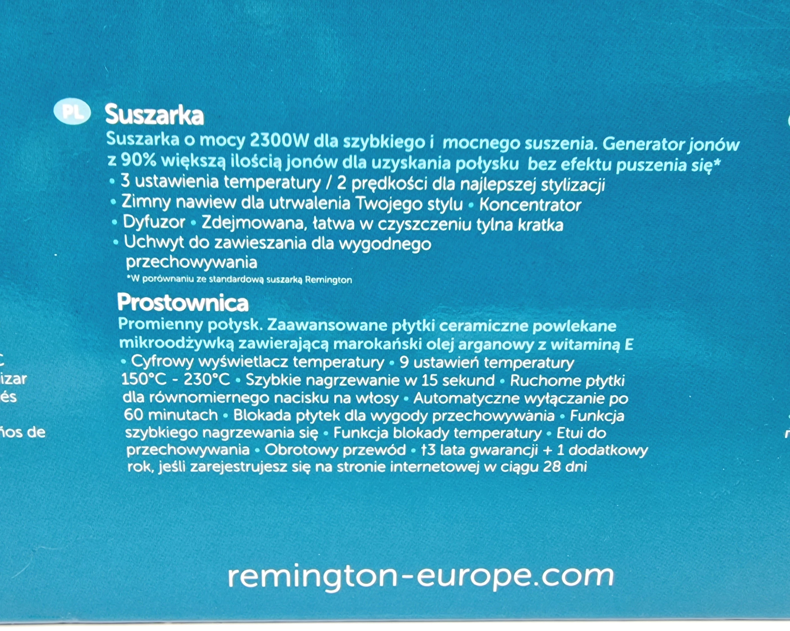 remington-shine-therapy-suszarka-i-prostownica-stan-uzywany