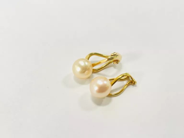 zlote-klipsy-585-z-perlami-hodowlanymi-8mm-303g-certyfikat-kolczyki-stan-uzywany