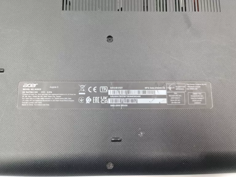 LAPTOP ACER ASPIRE 3 N20C5 A315-53 I3 8/256GB W11 + ZAS + TORBA