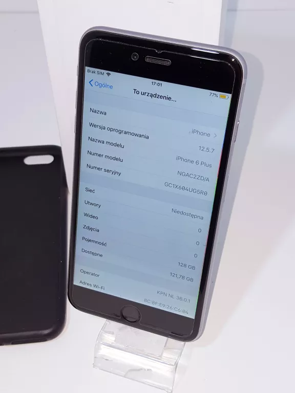 TELEFON APPLE IPHONE 6 PLUS 128GB SŁUCHAWKI BATERIA 91%