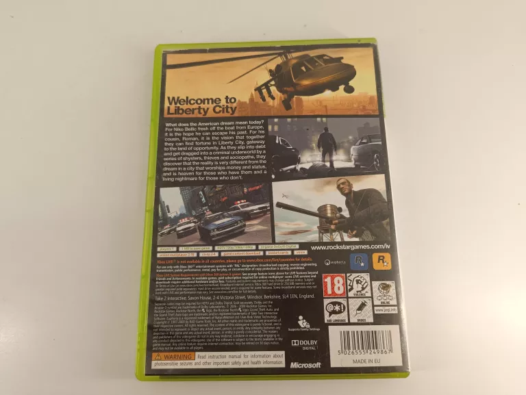 GRA XBOX 360 GRAND THEFT AUTO IV