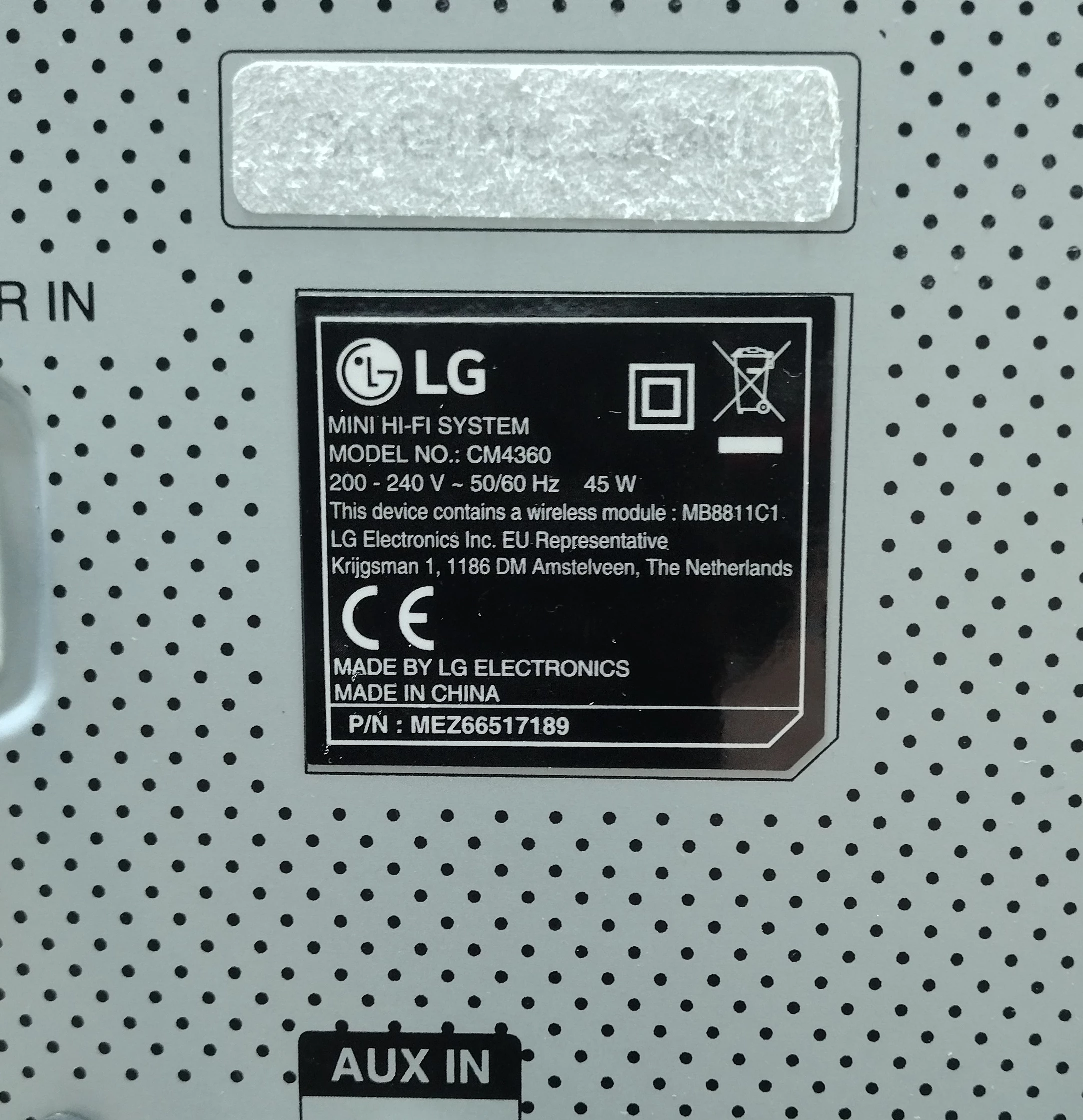 LG - CM4360 - USB Stéréo Chaînes Hi-Fi - Noir : : High-Tech