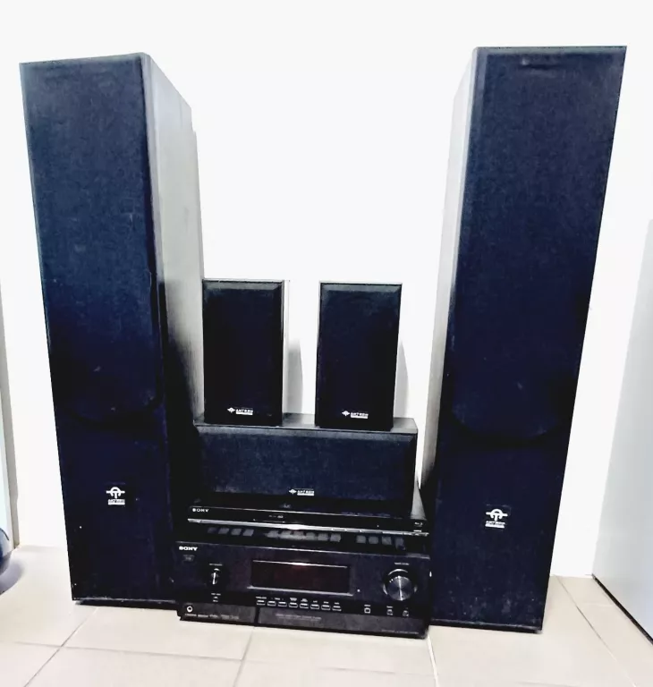 AMPLITUNER SONY STR-DH510+GŁOŚNIKI AMTECH SS-AT5000F+ODTWARZACZ BLU-RAY SO