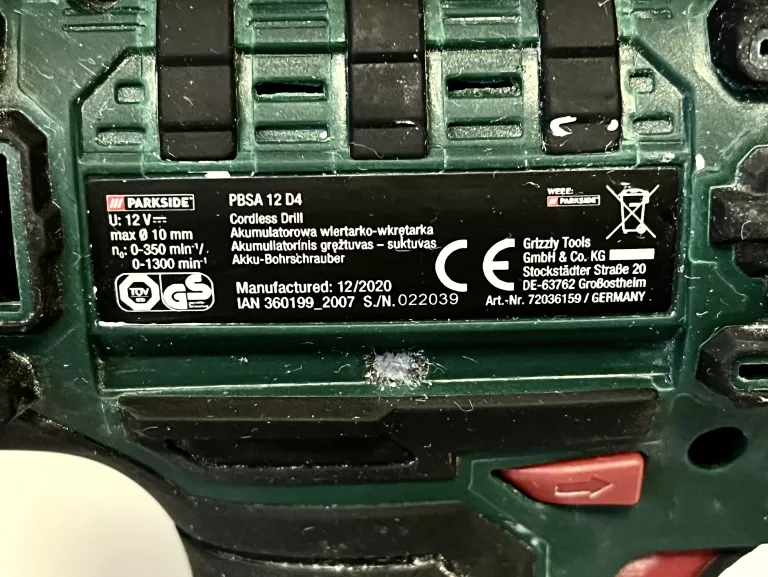 WKRĘTARKA PARKSIDE PBSA 12 D4