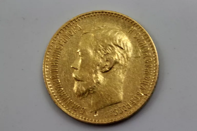 ZŁOTA MONETA 5 RUBLI 1898R 4.3G PR. 900